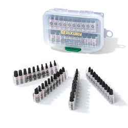 Geinxurn Impact Multi Screwdriver Bits Set, Magnetic S2 Steel Insert Bits Tips and Impact Bit Holder with Base and Storage Box