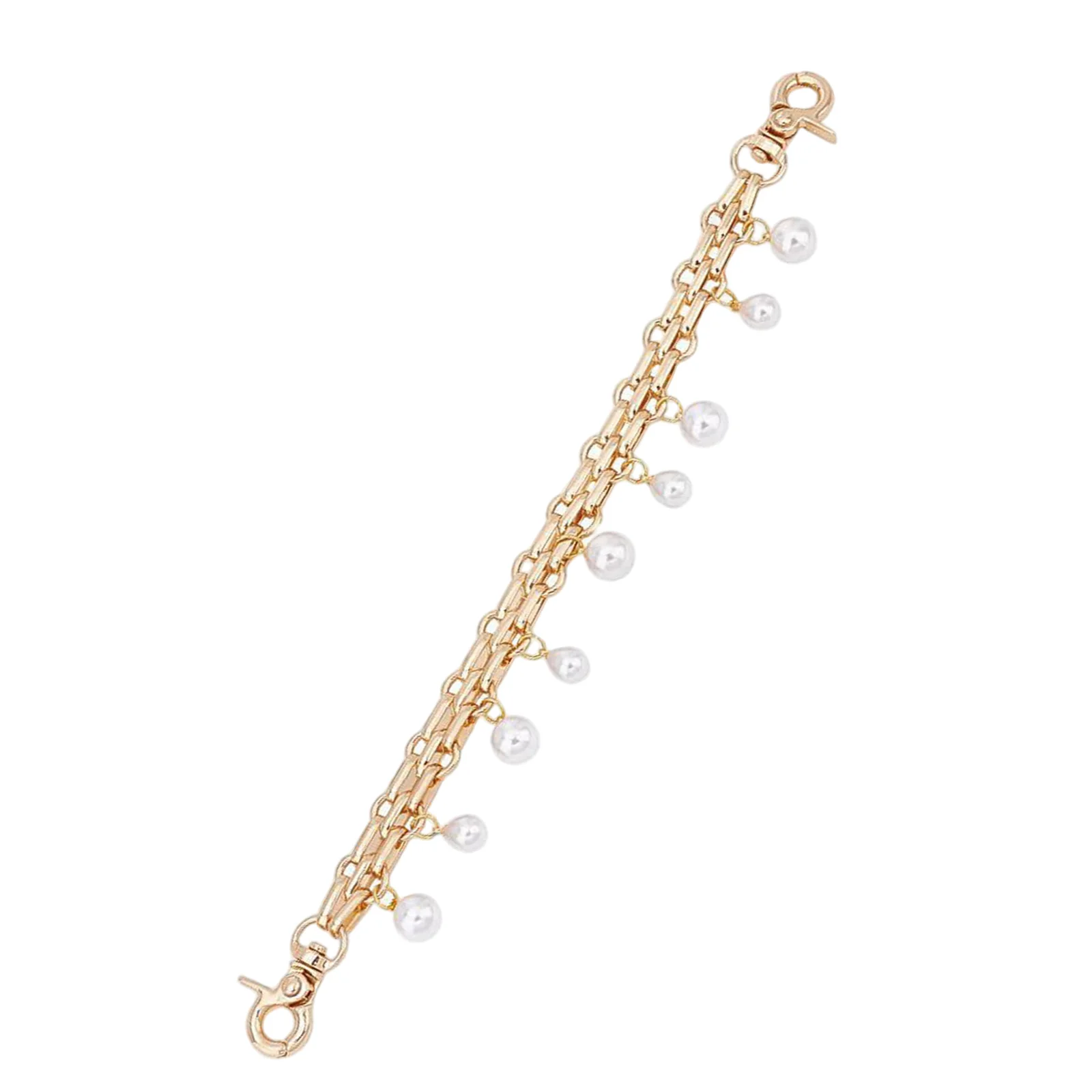 

Purse Extender Metal Chain Pearl Charms Gold Handbag Accessories Charms Decorative Bag Strap Replacement Wallet Crossbody