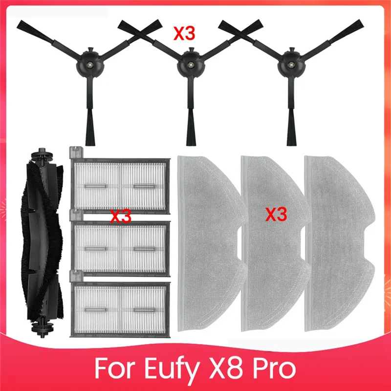 

AT63-для Eufy X8 Pro робот основная боковая щетка фильтры тряпки для швабры тряпка запасные части для пылесоса аксессуары