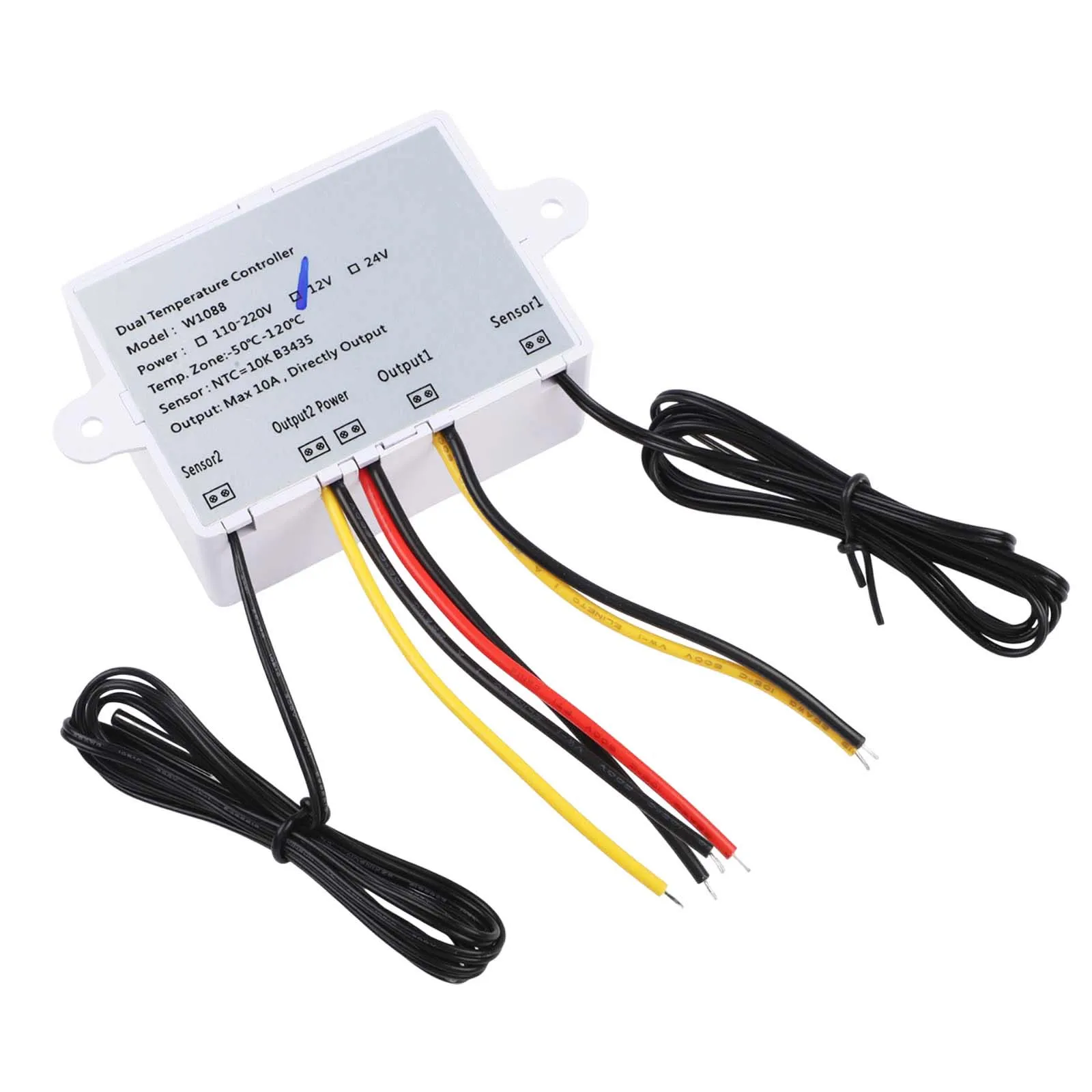XKW1088 Dual Digital Thermostat for Precision Temperature Control with Two Relay Outputs and Fast Refresh Rate