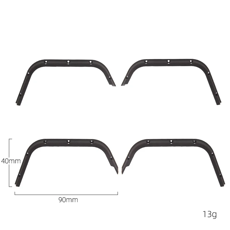 

DELAM-4Pcs Wheel Eyebrow Fender Wheel Cover For MN D90 MN-90 D91 D96 D99 MN99S 1/12 RC Car Upgrade Parts Accessories