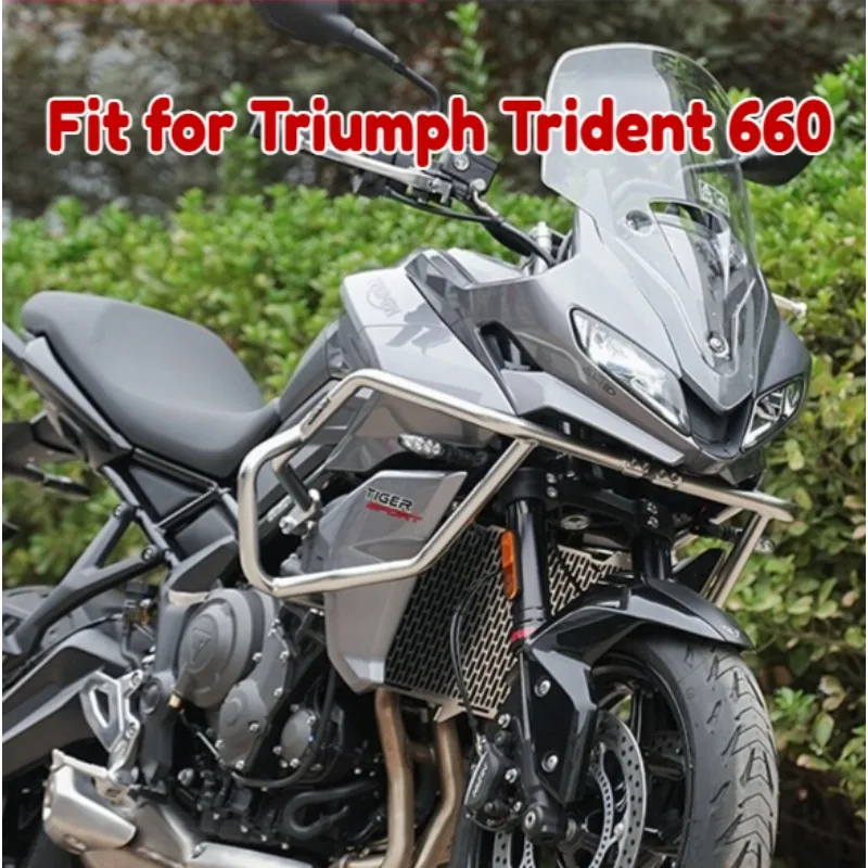 

GSADV Motorcycle Engine Protection Bars Bumper 304 Stainless Steel Fit Triumph Trident 660 Tiger 660 Sport Accessories