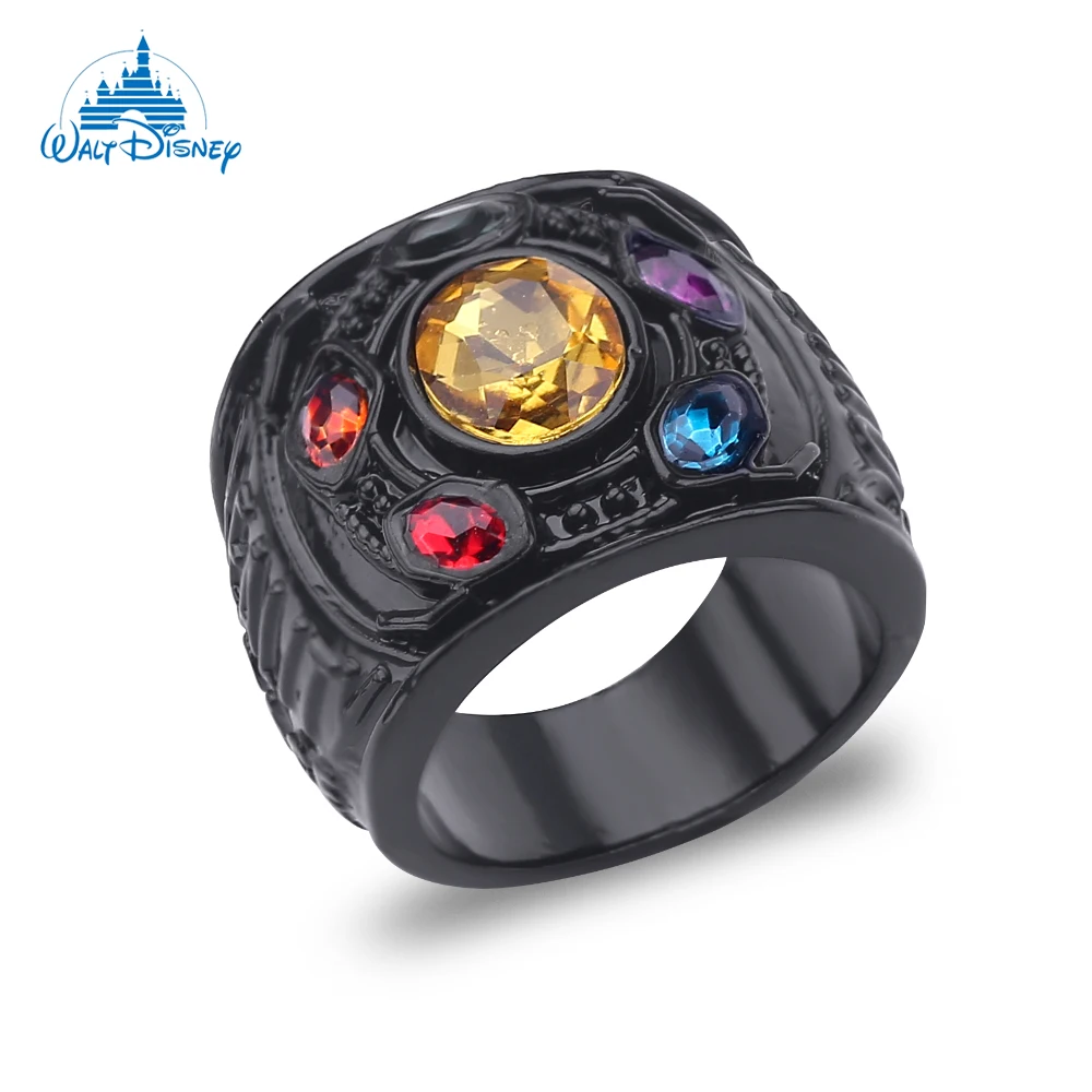 Disney Super Villain Thanos Rings Marvel Fashion Jewelry Punk Rock Party Infinity Stones Ring Finger Accessories Gift For Fans