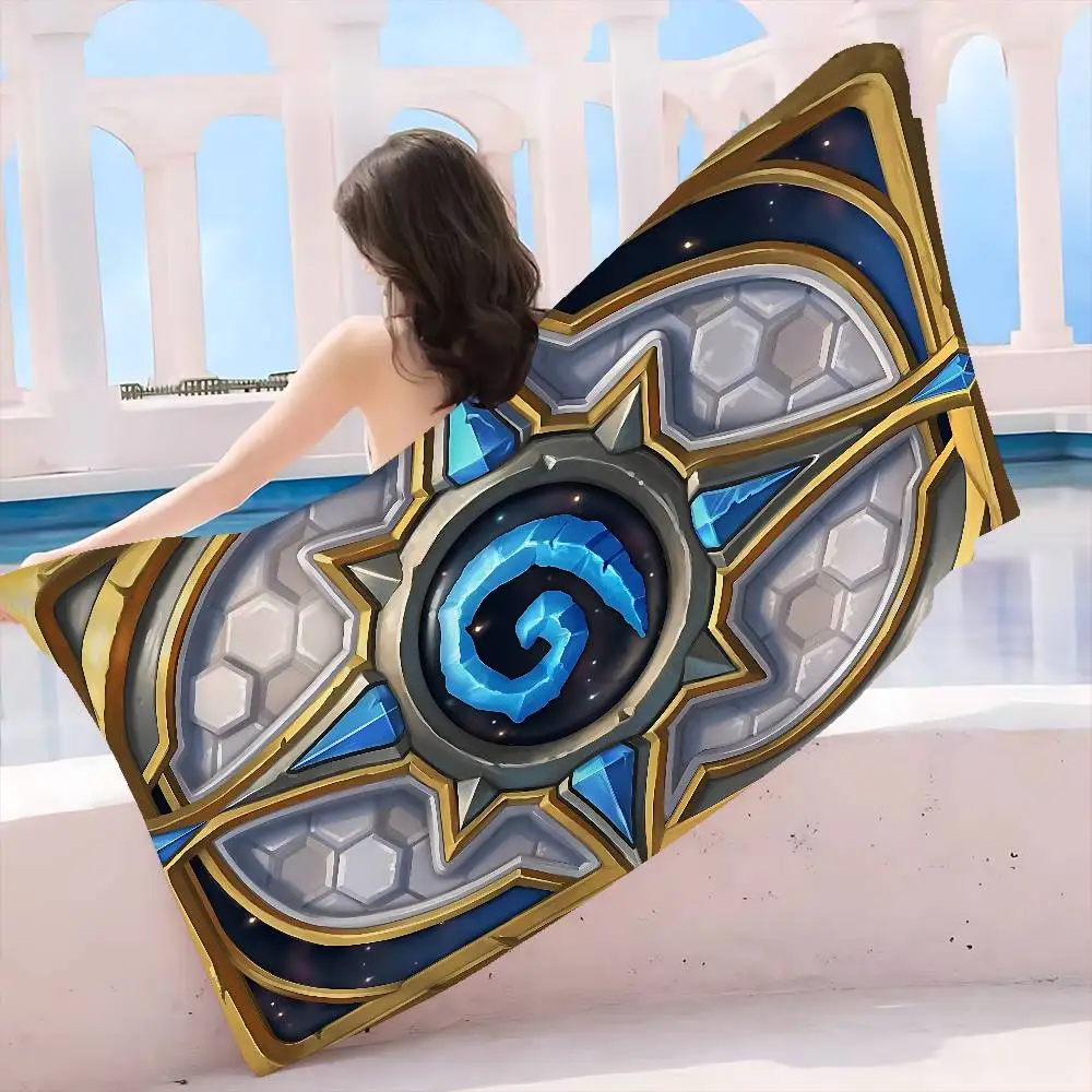 Classic game H-HearthStone Card back Microfiber Blanket Quick Drying Beach Towels Printing Super Absorbent Pool Towel Blanket