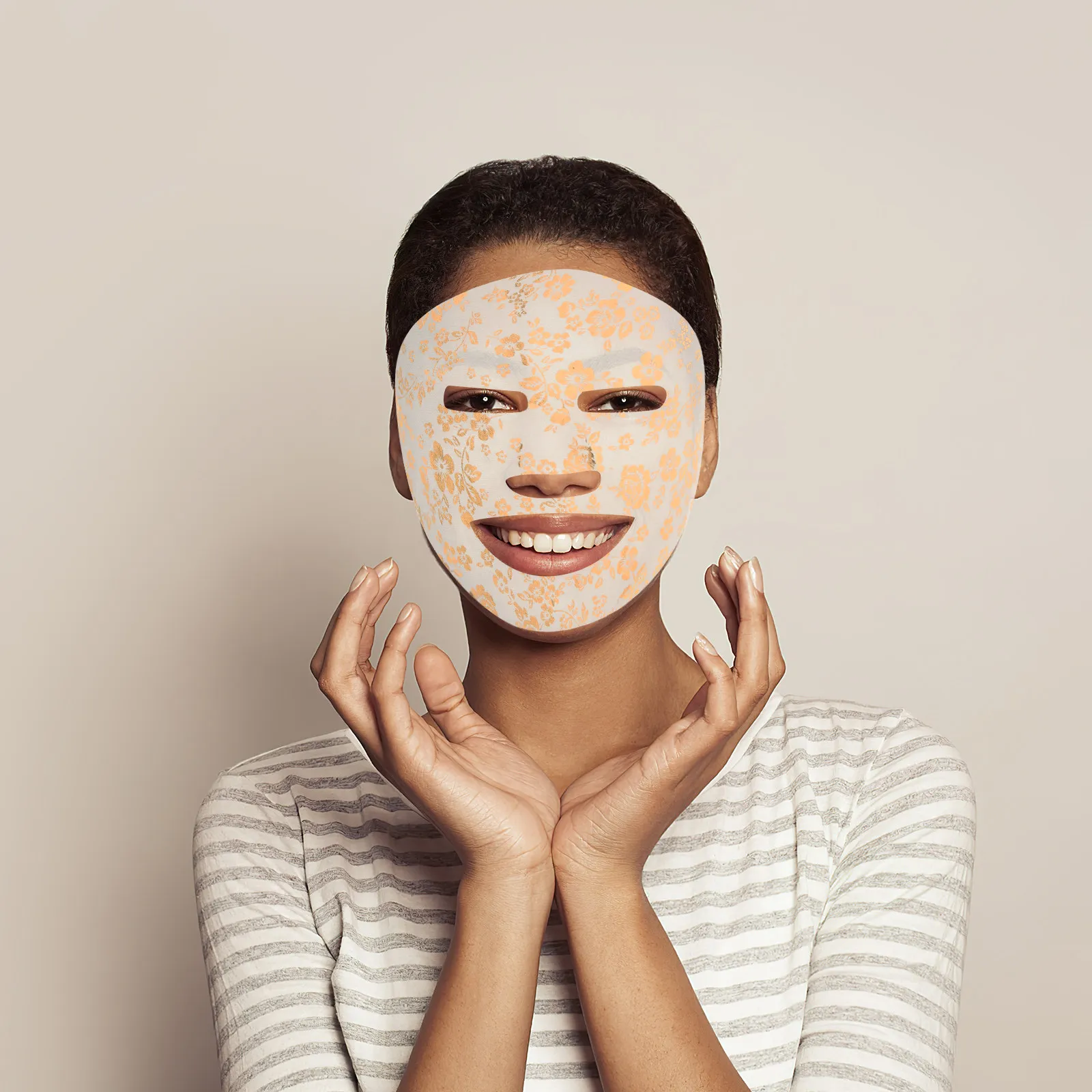 

10 шт. Золотые фольгированные сухие маски для лица: прочные, увлажняющие, практичные, для ежедневного ухода за кожей для женщин