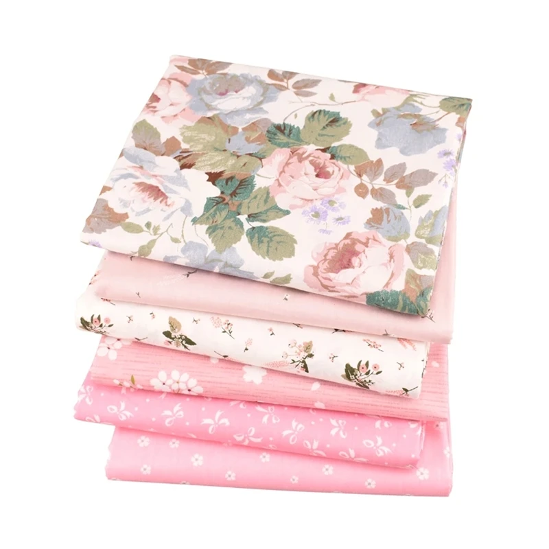 DwaIngY Printed Twill Cotton Fabric For Patchwork Cloth DIY Sewing Quilting Fat Quarters Material Baby Doll 6pcs/lot 20x25cm/pcs