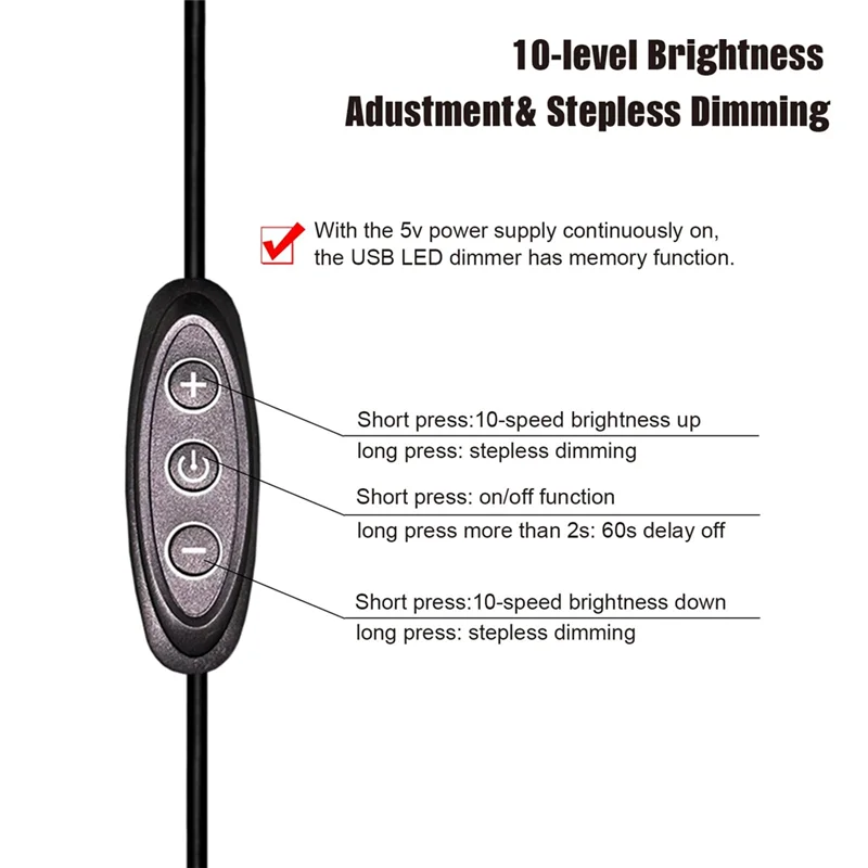 ABLQ Dimmer Switches For Led Lights Dimmer Light Switch Led 5V USB LED Dimmer Switch,