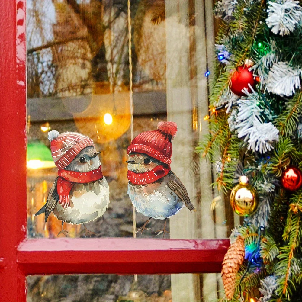 نافذة نافذة عيد الميلاد الهتاف - ديكور عطلة احتفالي للمنزل والحمام، مثالي لعيد الشكر، وديكورات الحمام