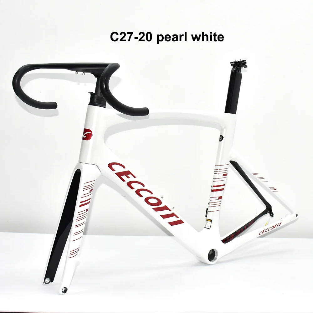 Carbon Disc Brake Frame, T47 Bottom Bracket, Road Bike, Full Internal Hidden Cable, Bicycle Frameset, Handlebar, New, 160mm