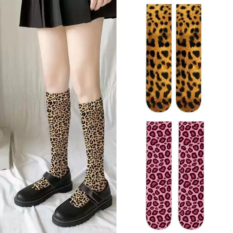 

Role Playing Leopard Print Short Socks, Summer Single Shoes, Long Socks, High Elasticity,comfortable and Breathable Casual Socks