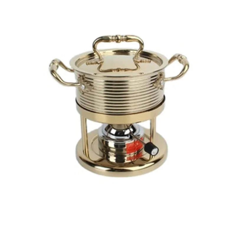 Restaurant Hotel Outdoor Portable Gas Heating Hot Pot Stove Stainless Steel Individual