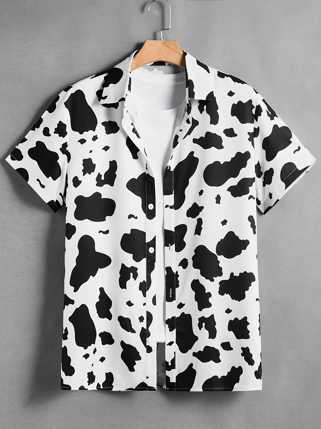 

2026 Summer New Style Men's Short-Sleeved Shirt - 3D Spot Print - Street Casual Fashion - Comfortable and Soft