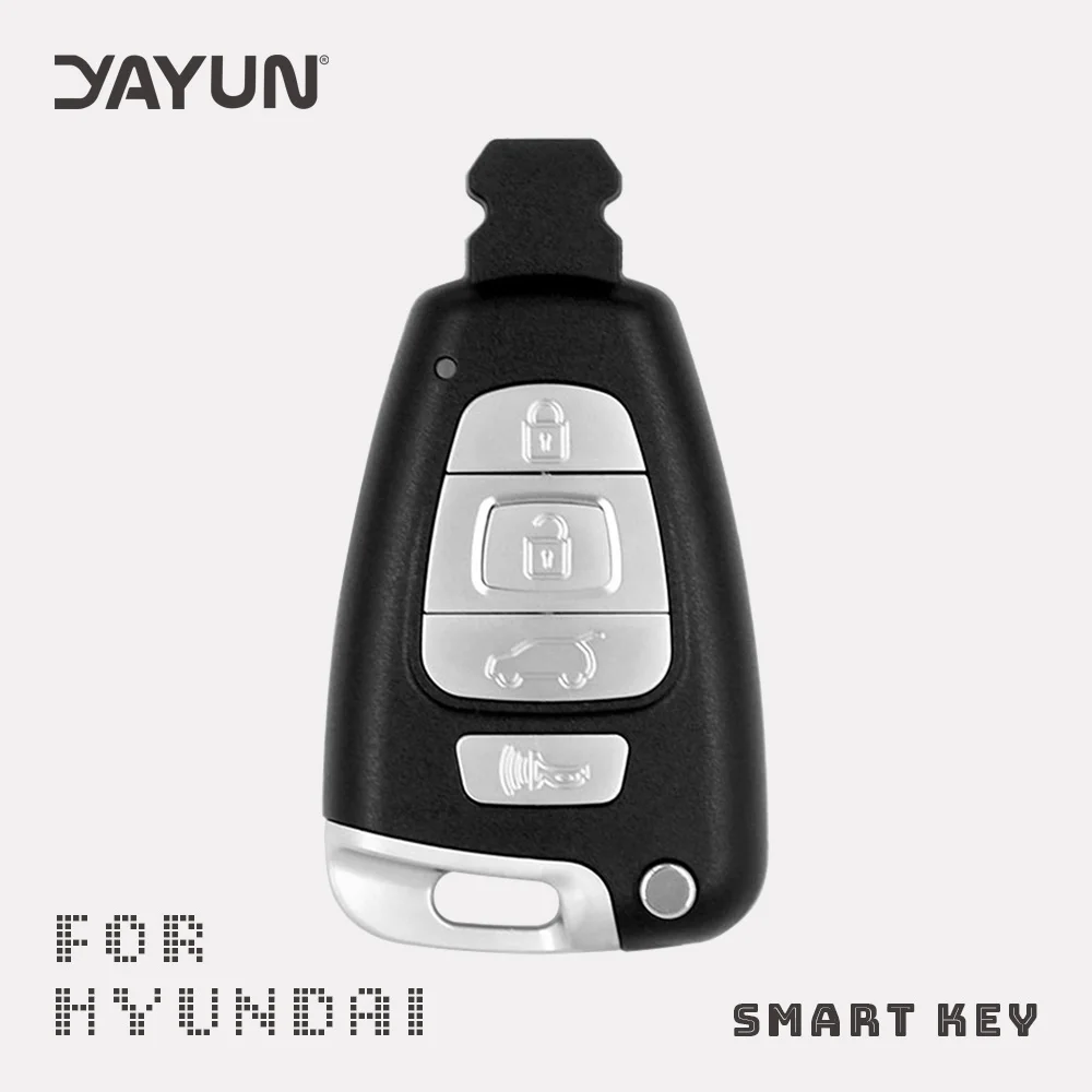 

YAYUN Replacement 4 Button Smart Card keyless Entry Eemote Control Remote Key Shell Car Key Case ForHyundai Veracruz 2007-2012