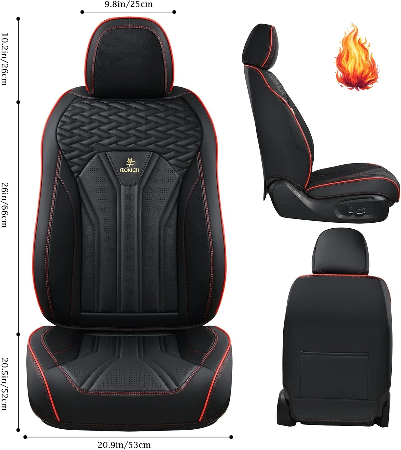 

Leather Seat Covers, Covers Full Set, Car Protectors 5 Seats, Automotive Covers Fit for Most Cars Trucks SUV