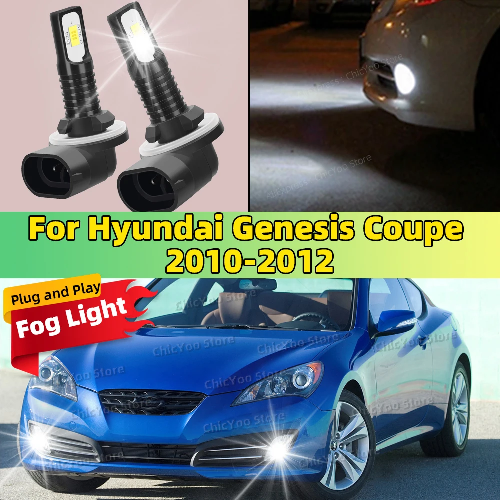 

Для Hyundai Genesis Coupe 20102011 2012 2 шт. светодиодная лампа автомобиля передняя противотуманная фара 20000LM ультра яркие лампы Plug and Play за 5 минут