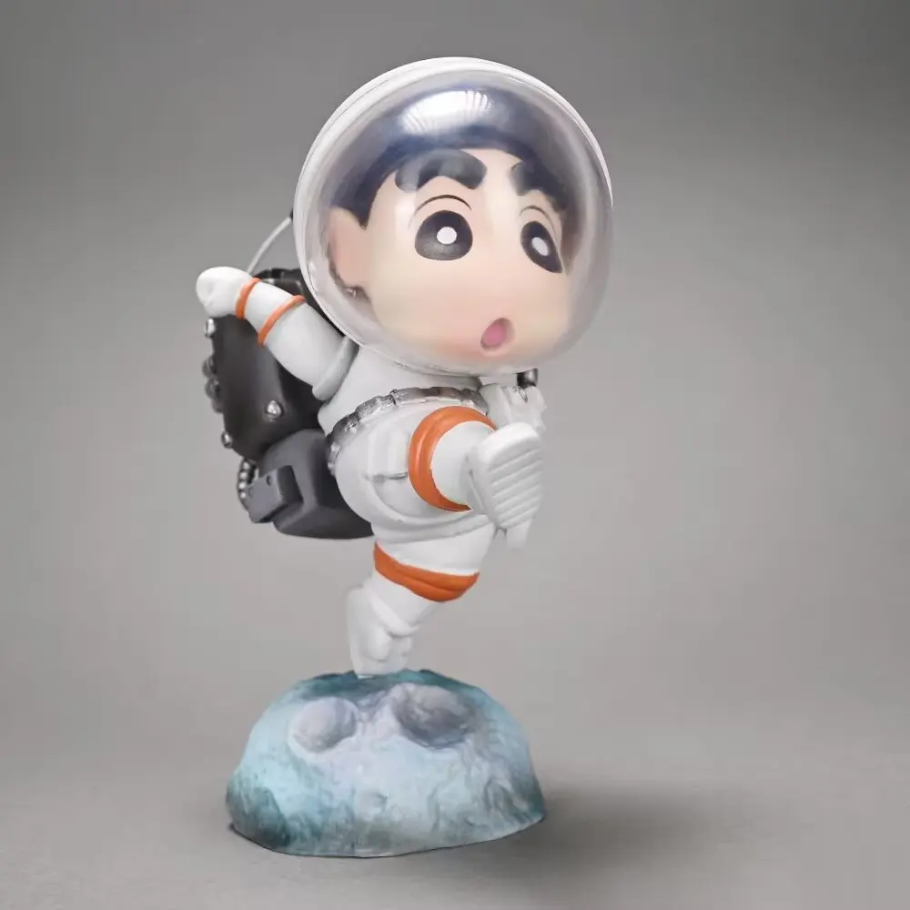 17cm lápis shin chan astronauta espaçowalk cosplay anime figura modelo estátua coleção decoração de mesa ornamento brinquedos presentes