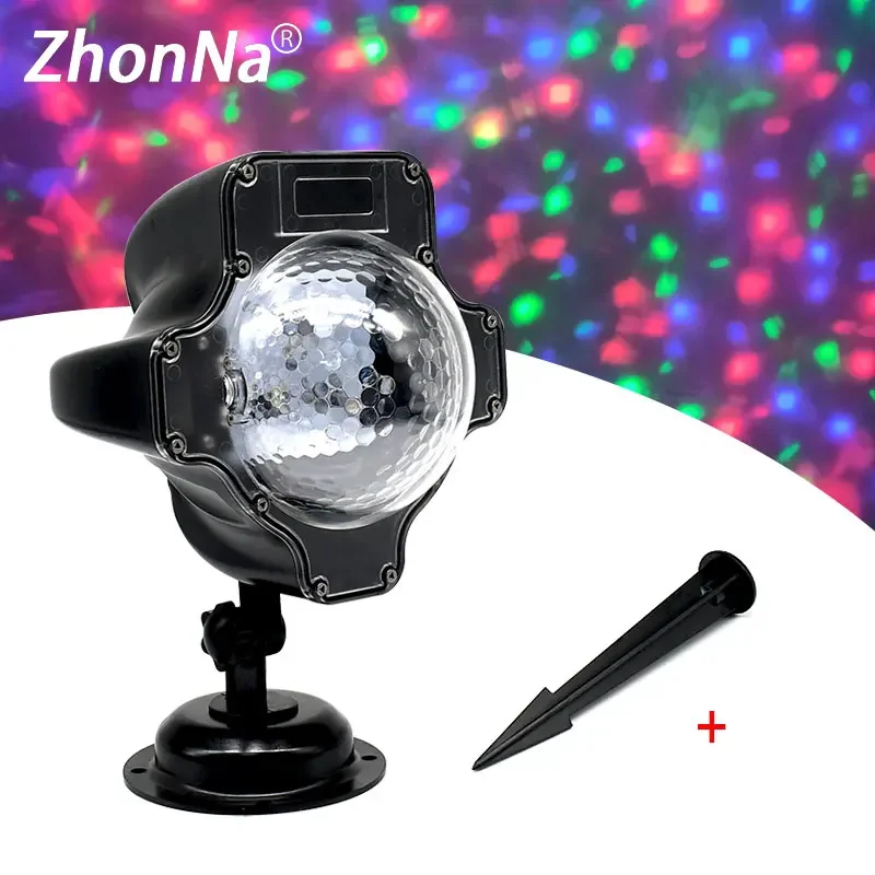 Snowfall Laser Projector Lamp Christmas Snowflake  Light Outdoor Garden Holiday Party  Landscape Spotlight