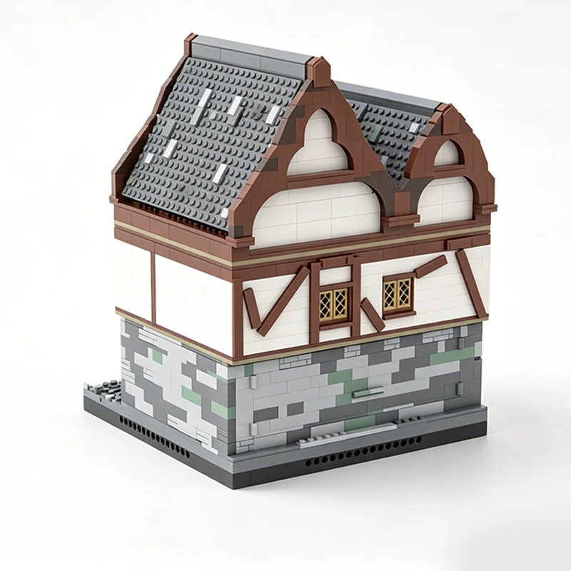 NEW 2340 PCS Customize Medieval Tavern Modular Building MOC Model Custom Building Blocks Assembly Educational Toy Gift For Kids