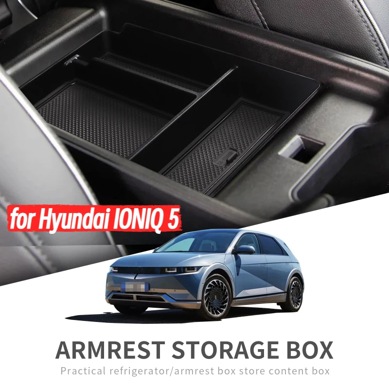

for Hyundai IONIQ 5 Car Central Armrest Storage Box Center Console Tray Organizer Interior Accessory Tidying for Hyundai IONIQ 5