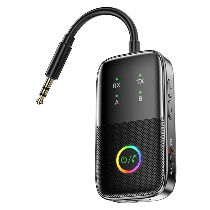 【جديد】HIFI بلوتوث 5.2 محول الصوت 3.5 ملم Aux مشغل إرسال استقبال الموسيقى اللاسلكي مع ميكروفون لمكبر الصوت PC TV Car