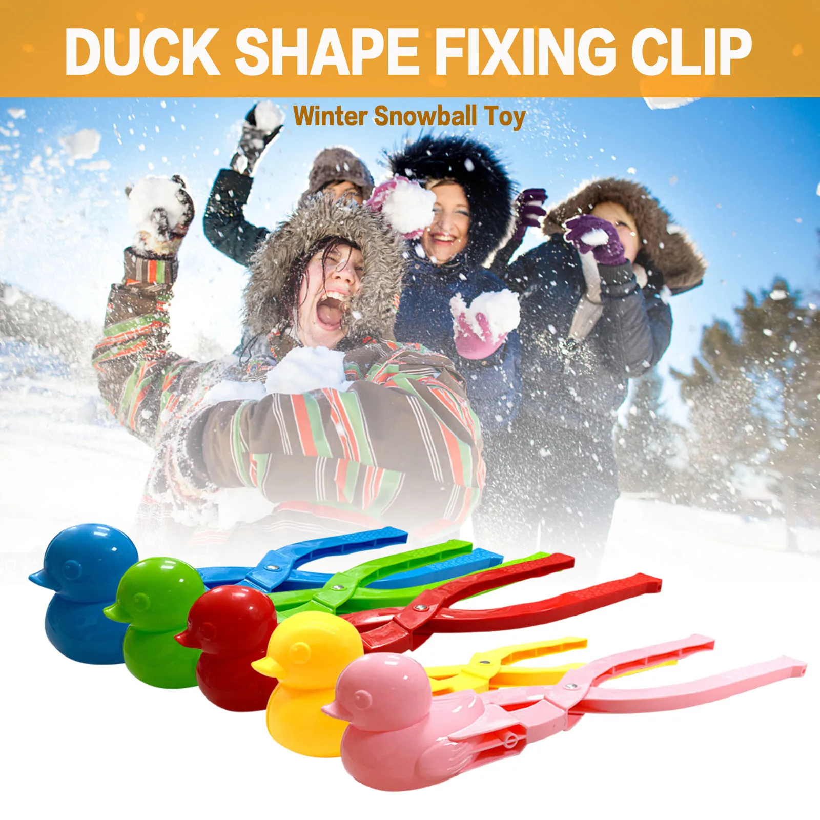 1PC Snowball Clip Snow Grasping Clamps Tool Multi-shape Cartoon Snowballs Grabber Throw Snow Ball Sports Toys Kids Toys