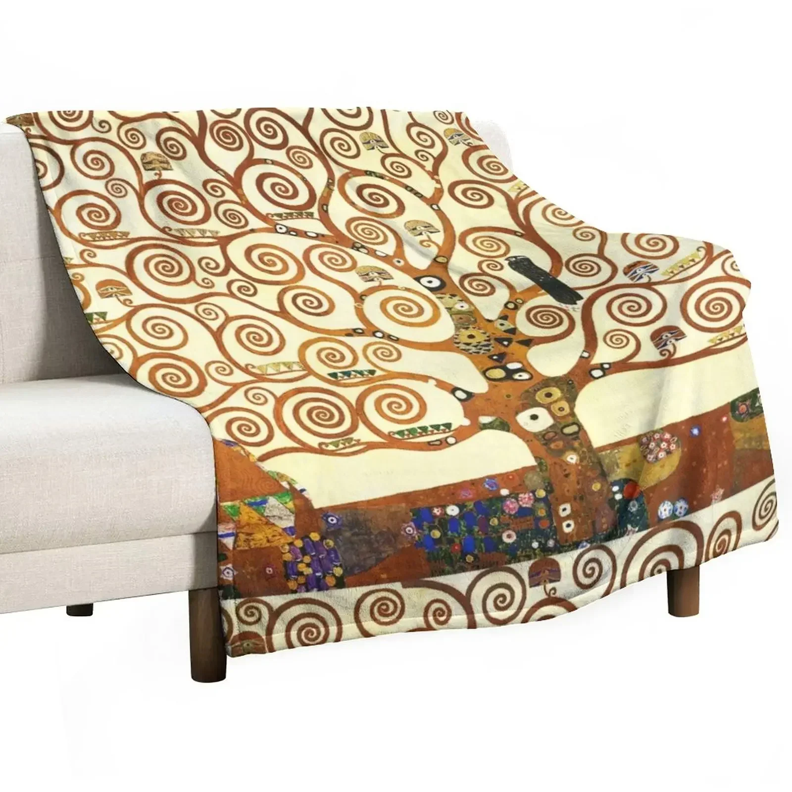 

HD The Tree of Life, 1905 by Gustav Klimt - HIGH DEFINITION Throw Blanket wednesday Summer Beddings Blankets