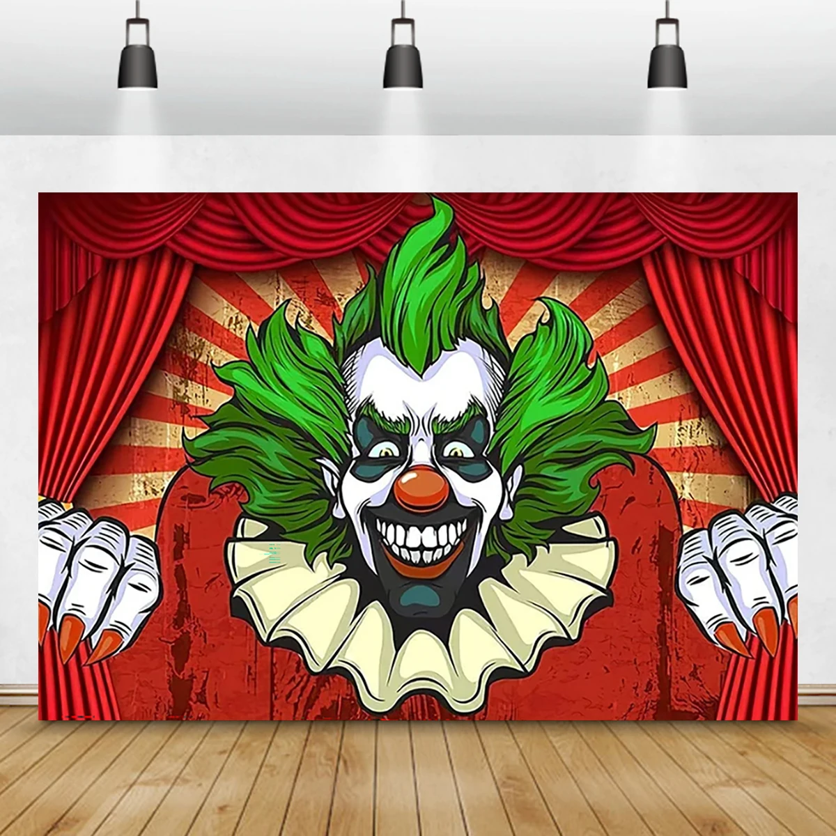 Halloween Evil Circus Theme Backdrop for Photography Clown Creepy Haunted House Horror Scary Birthday Party Supplies Decorations