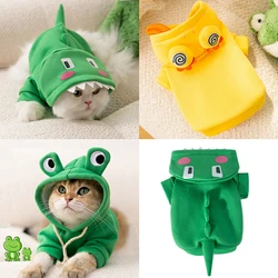 Halloween Animal Frog Costume for Pets, Cute Jumping Frog, Dinosaur Hoodie, Pet Clothes, Dogs and Cats