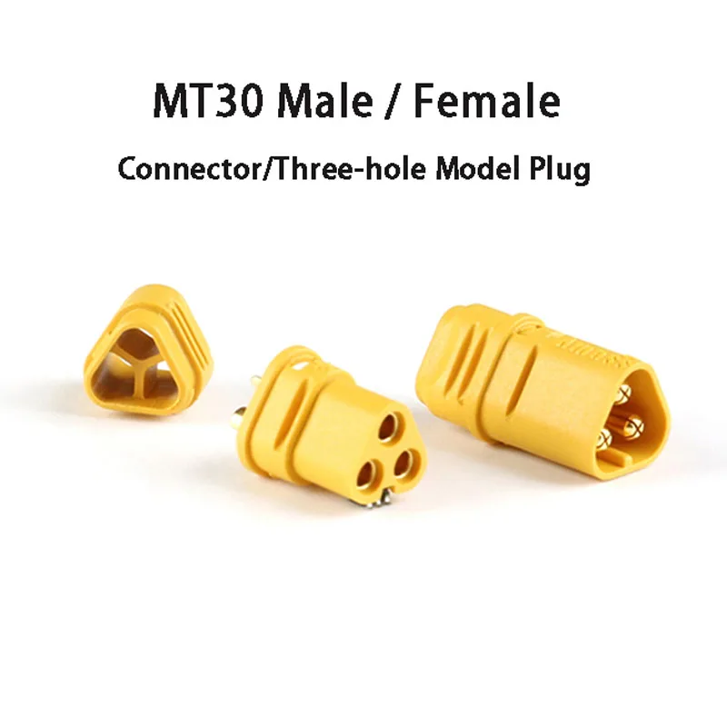 1 PCSMT30 Male Female 3.5mm 3 pole Plug Connector with Sheath Set for RC Airplane Car Model ESC Accessories