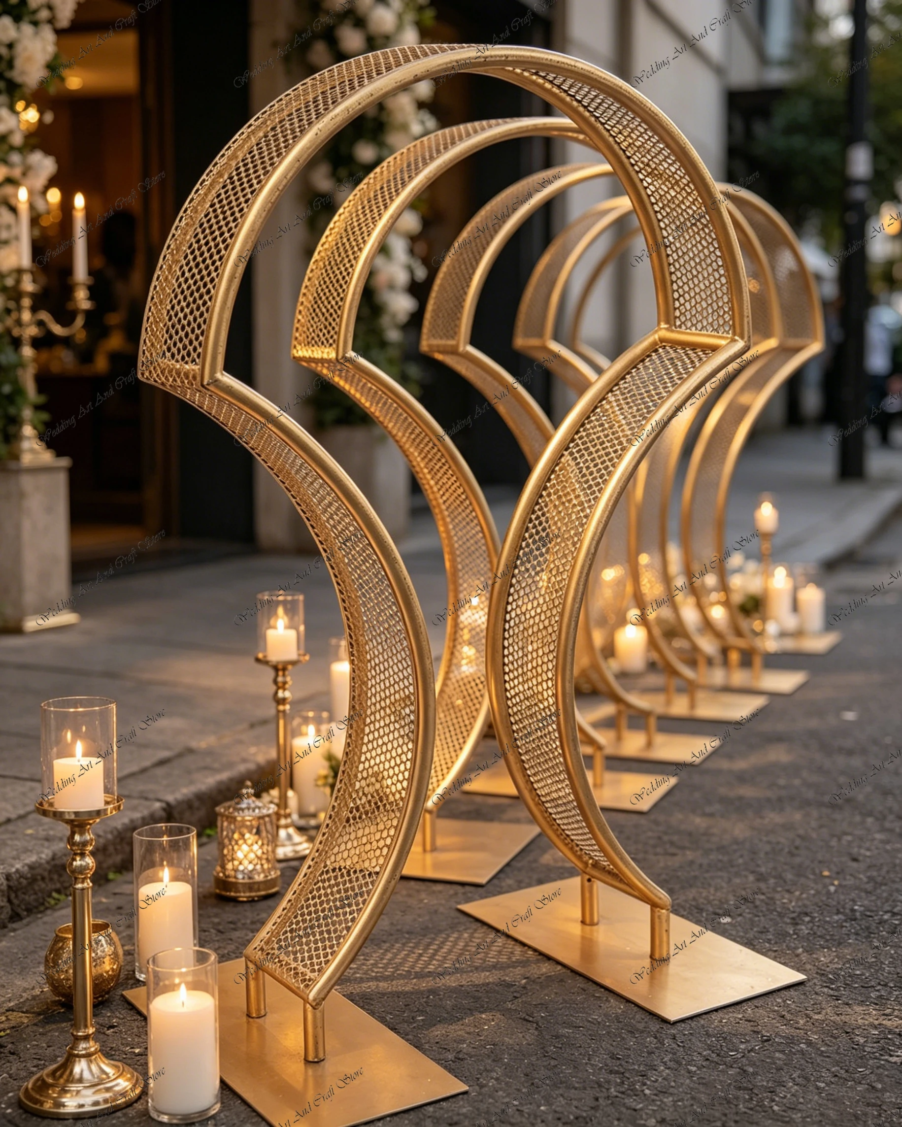 

6pcs f30140cm Wedding Centerpiece Iron Arch Metal Centerpieces Wedding Flowers Arrangement Stands for Wedding Event ivy1035