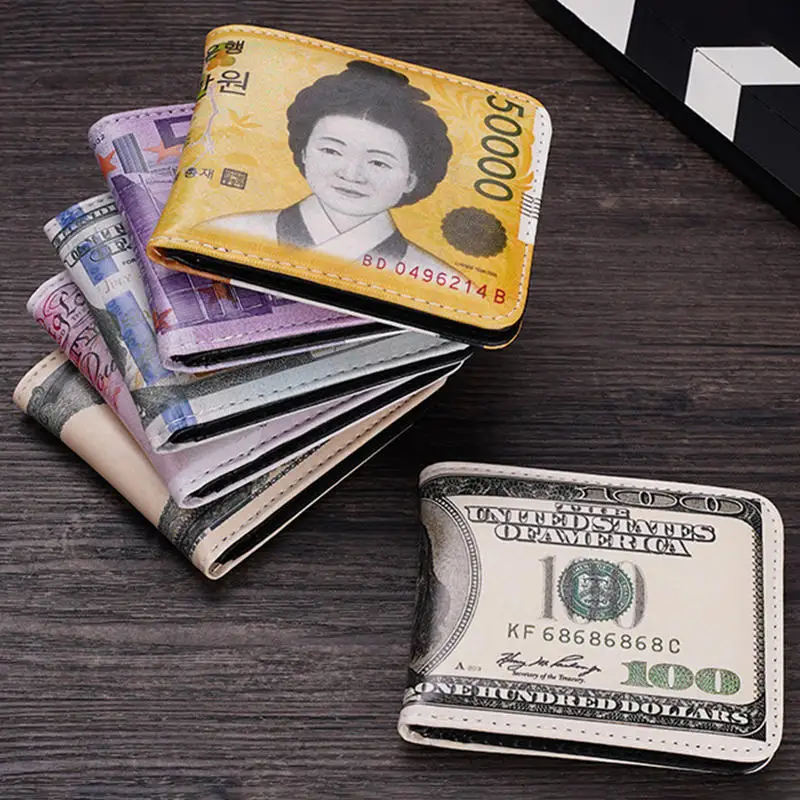 

Забавный кошелек для мужчин и мальчиков с клипсой для денег, из ПВХ-кожи, оригинальный подарок, женский и мужской кошелек для монет, монетница для женщин.