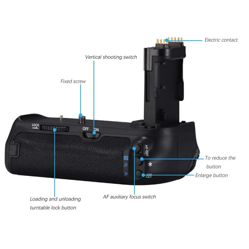 Camera Battery Grip For Canon EOS 70D SLR Camera Grip For LP-E6 Battery Box Grip With Multi-Function Button