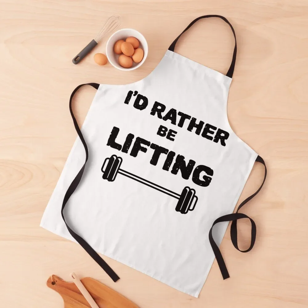 

I'd Rather be Lifting Apron Household Items Cooking christmas Kitchen Apras Man Apron