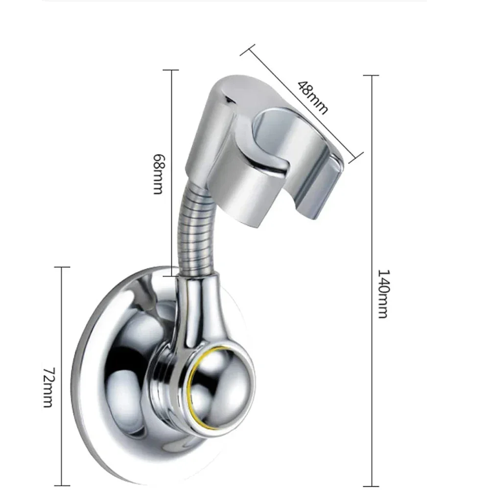 Suporte de chuveiro sem broca, ventosa a vácuo, acessório de chuveiro manual ajustável, cabide, acessórios de banheiro