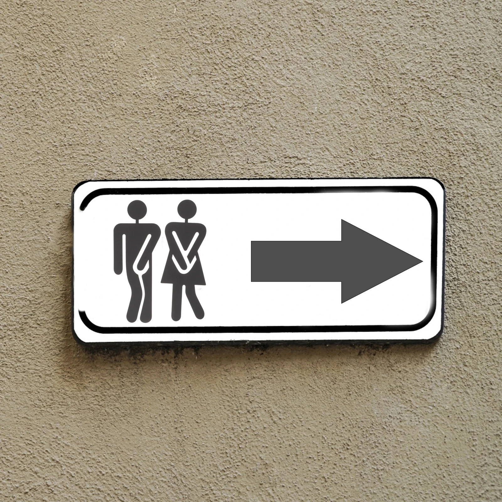 

1Pair Stainless Steel Toilet Sign Washroom Identification Plate Durable Easy Use Chic Design Bathroom Accessories