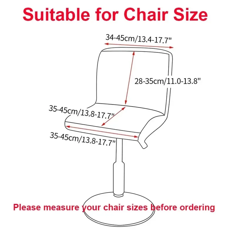 1/2pcs Nordic Bar Chair Covers Elastic Short Back Barstool Cases Washable Adjustable Seat Slipcover Dining Room Banquet Party
