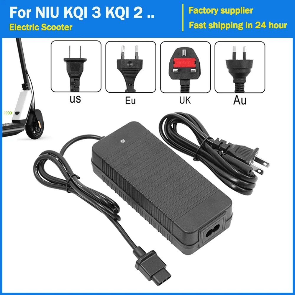 Elektrische Roller Batterie Ladegerät 53,5 V 2A für NIU KQI 3 KQI 2 Pro E-roller EU/US/UK/AU Stecker Batterie Lade Adapter Teile