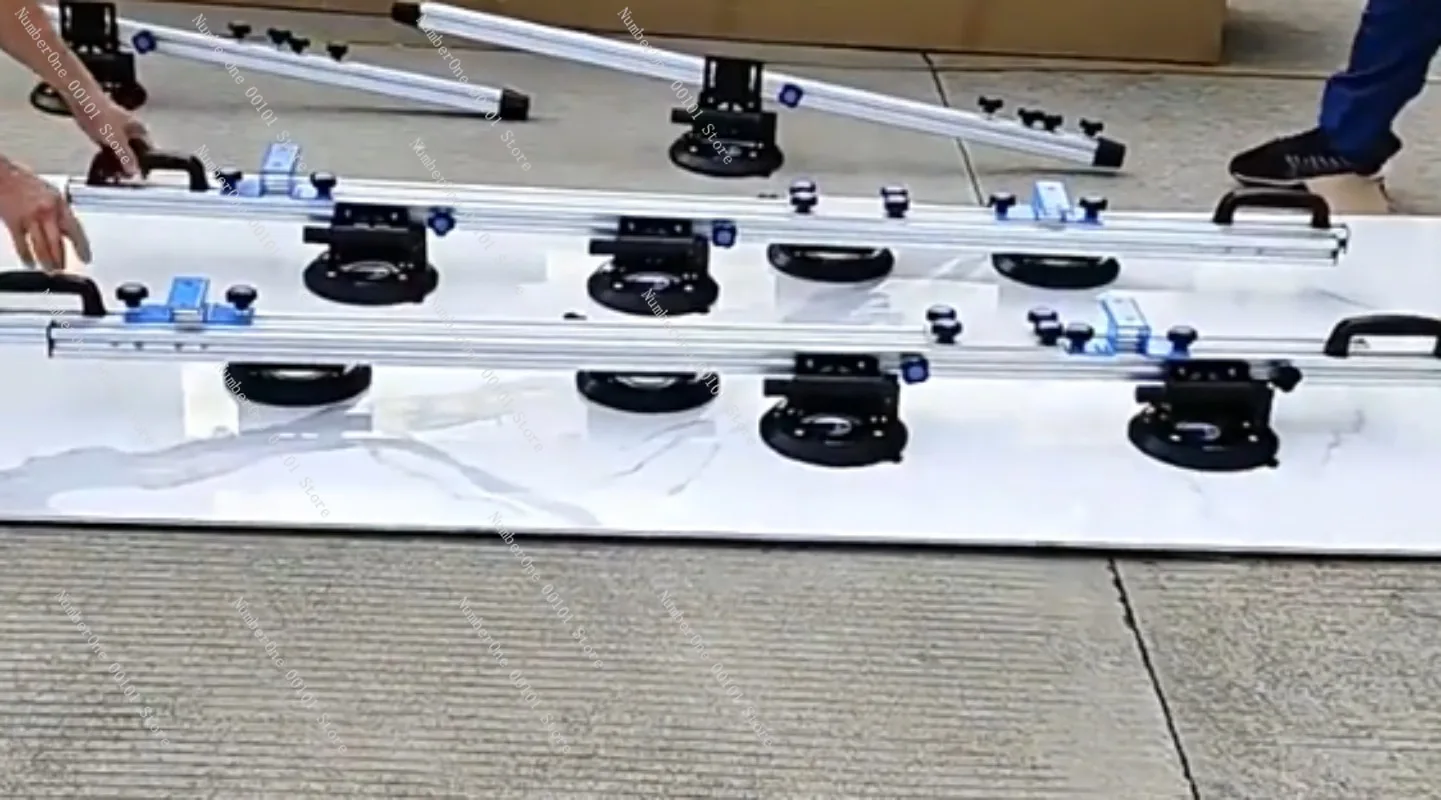 Large Format Tile Suction Cup Lifter Rack, for Transporting & Laying Big Glass Stone Panels, Heavy Duty