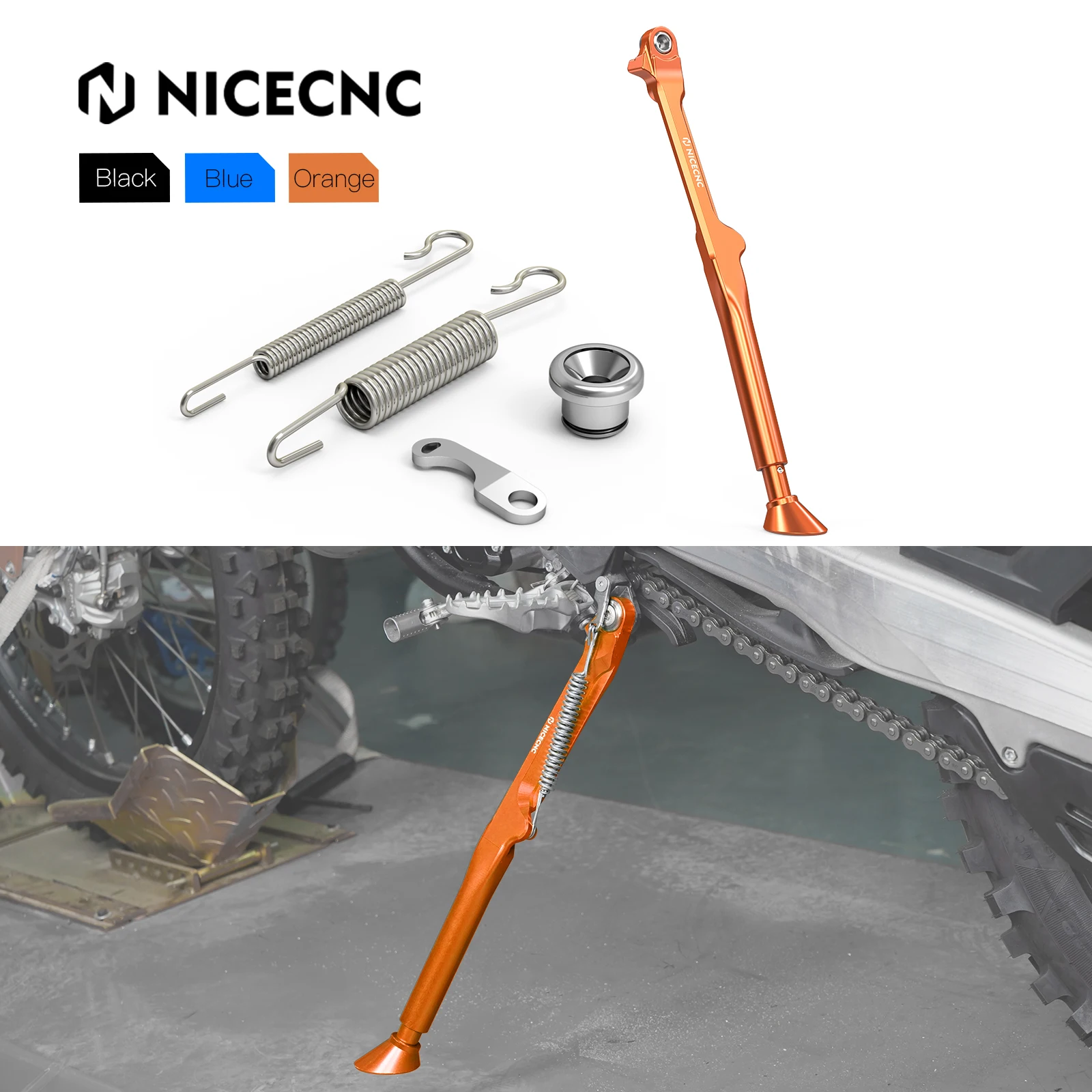 

For KTM 2024 EXC 300 Adjustable Kickstand Side Stand & Spring Kit EXC 250 EXCF 350 450 For Husqvarna TE 300 For GasGas EC 300