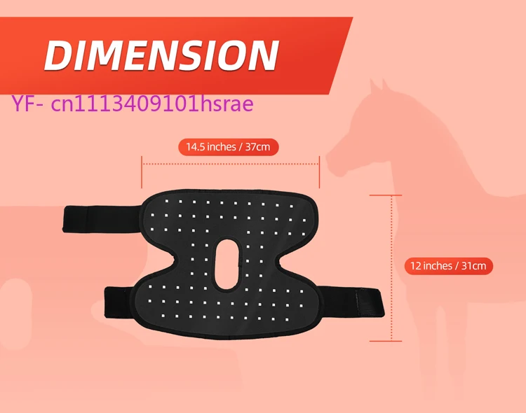 Built-in Battery Horse Red Light Therapy Device, 660nm 850nm Infrared Light for Hock Treatment and Wound Recovery