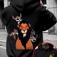 New Disney The Lion King Simba Pattern Men's Hoodie Autumn Winter Casual Unisex Pullover Sweatshirt Tracksuit Clothing Hoody