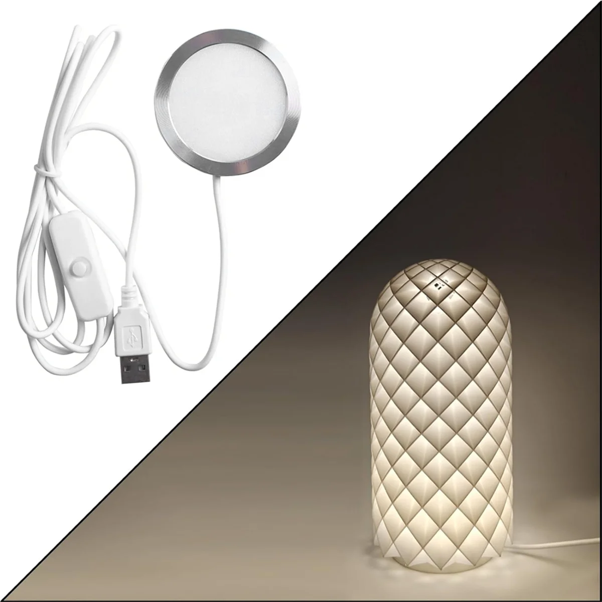 Kit lampada LED fai-da-te: solo accessori hardware SENZA parti stampate in 3D, progetto di illuminazione personalizzata a basso consumo energetico con luce intensa