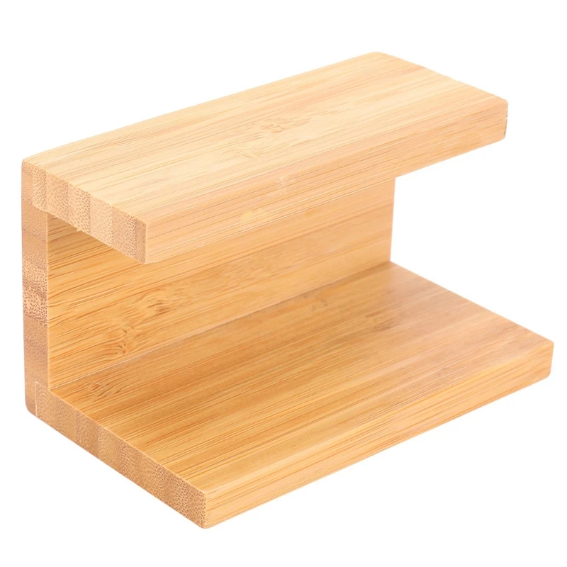 대나무 목재 데스크탑 비즈니스 카드홀더, 튼튼한 명함 디스플레이 스탠드, 사무실용, 남녀공용, 4X