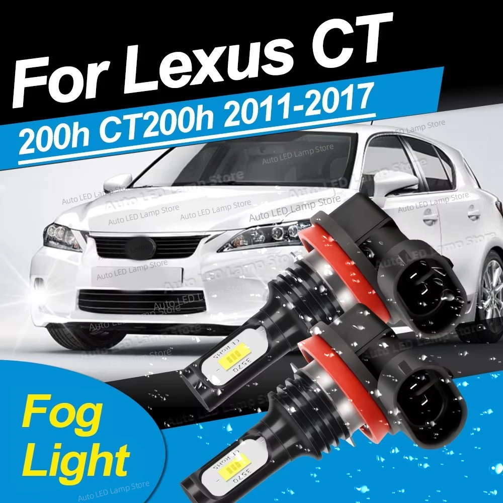 

2pcs LED Fog Light Blub Canbus Lamp 20000LM Ultra Bright For Lexus CT 200h CT200h 2011 2012 2013 2014 2015 2016 2017