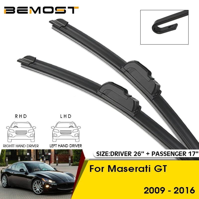 

Car Wiper Blades For Maserati GT 2009-2016 Windshield Windscreen Front Window Blades 26"+17" Car Accessories