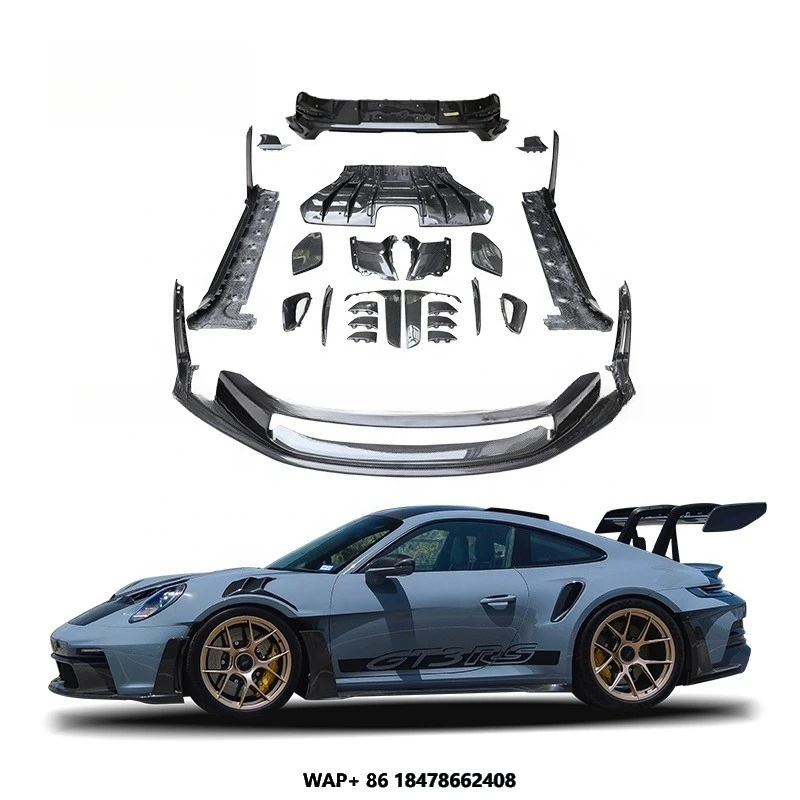 

Top Quality Dry Carbon Fiber Body Kit for Porsche 992 GT3RS OEM Style Front Lip Rear Bumper Side Skirt