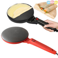Electric Crepe Maker Non-Stick Chinese Spring Roll Cooking Tools Portable BBQ Frying Pan for Crepes Pancakes Bacon Tortillas