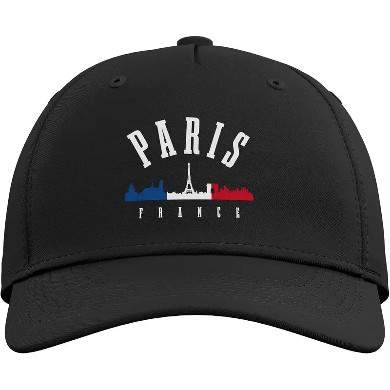 Paris Skyline France Eiffel Tower French Flag Adjustable Baseball Hat