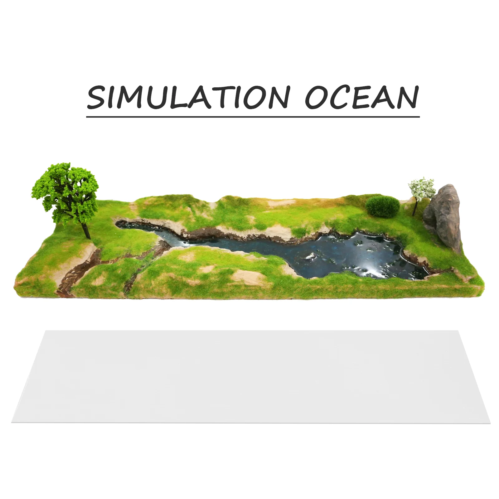 Sandbox Modeling Water Ripple Papers Fake Plastic Texture Adorn Table DIY Supplies Basing Artificial