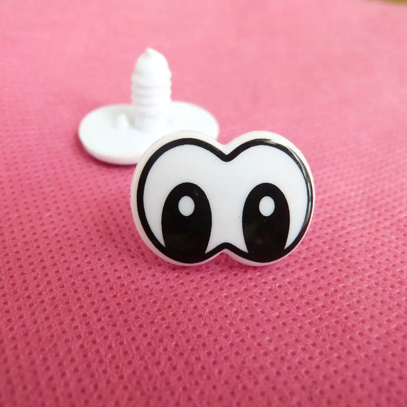 17x23mm white black comical toy eyes with washer for diy handraft doll accessories---20pcs